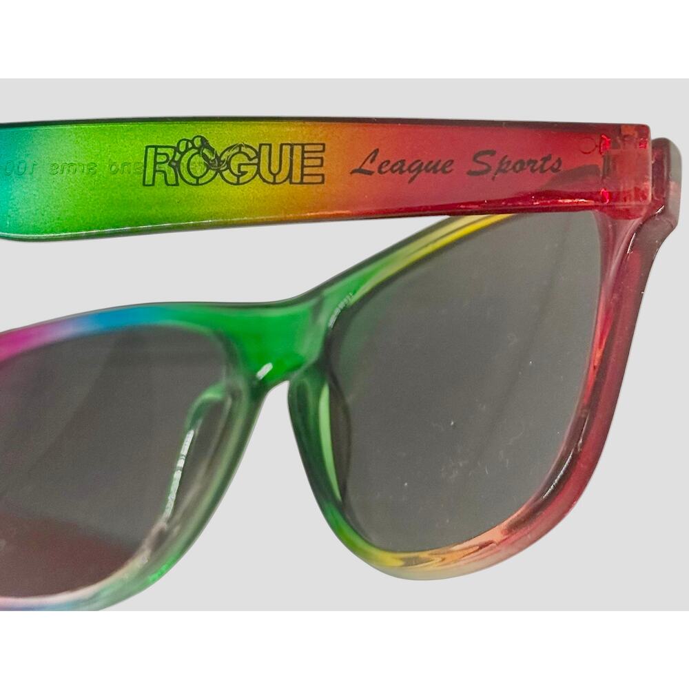 Rogue LGBTQ PRIDE Sunglasses Rainbow Frames Six Colors Lenses Recycled Plastic - Picture 7 of 15
